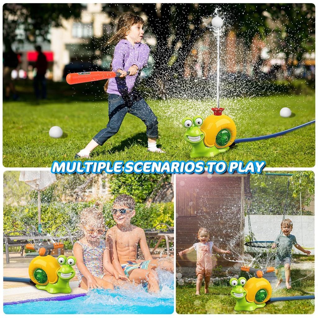 Summer Outdoor Spray Snails featuring Baseballs Rotating Sprinkler Lawns Playing Water Parent-child Interactive Playthings