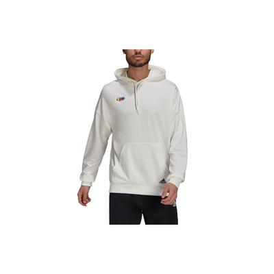adidas Printed Sports Loose Hoodie Men Tops White H61132