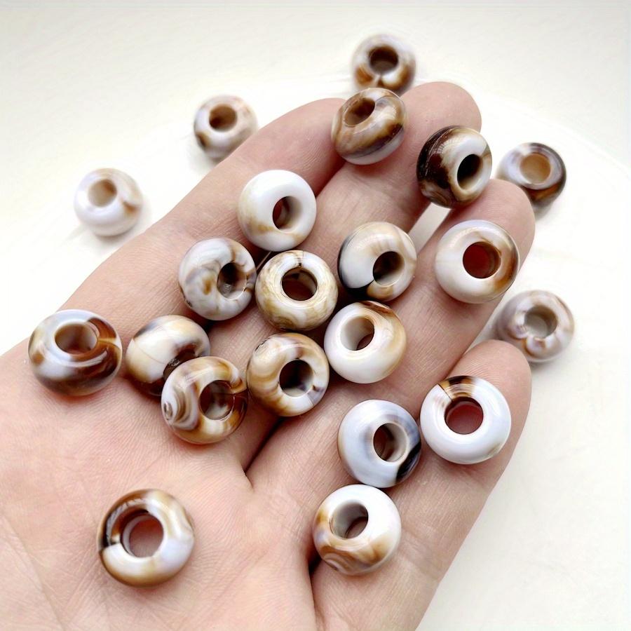 30pcs Beautiful shell color round beaded pendant suitable for jewelry making bracelet necklace earrings Handmade decorative accessories