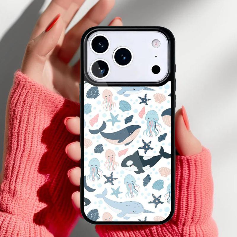 Baby Whale Phone Case for iPhone 17 16 15 14 13 Pro Max Back Cover for 12 11 Pro Coque