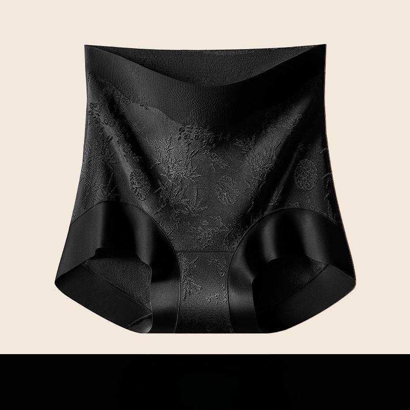 Women's Autumn and Winter Relief Antibacterial High Waist Belly Lift Hips No Scratch Breathable Naked Briefs