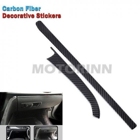 Carbon Fiber Car Copilot Toolbox Strips special Trim 2pcs for F30 2013-2018 NEW