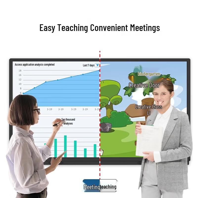 Qianxiang 55-inch Kylin OS Interactive Flat Panel Display CN plug (adapter included)