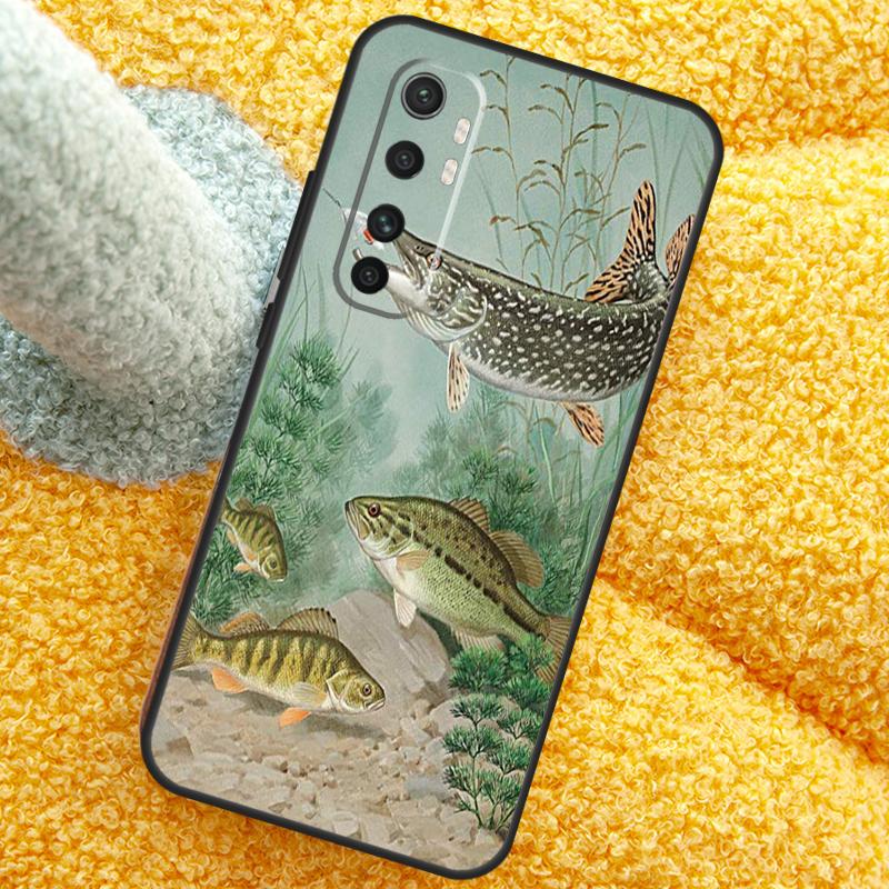 Pike Fish Fishing Bait Case For Xiaomi 15 14 Ultra 13T 14T 15T 17 Pro Max Cover For POCO X7 F8 Pro X3 X5 X6 F5 F6 F7
