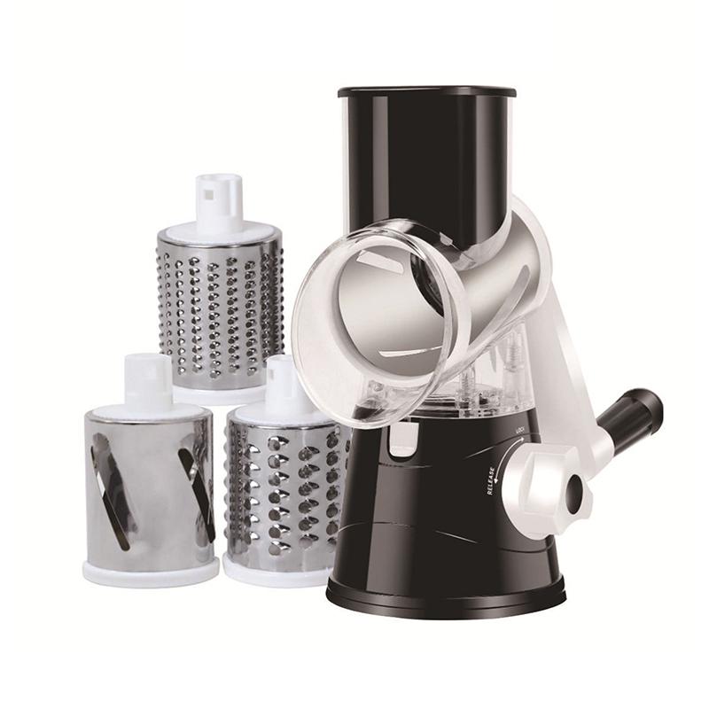 Kitchen Multifunctional Vegetable Slicer Fruit Cutter Cheese Shredder Tabletop Rotary Drum Grater