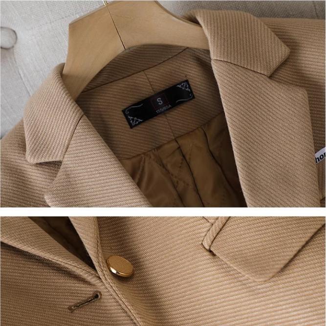 Modischer Damenblazer Damen Grün Schwarz Khaki Langarm Damen Business Arbeitskleidung Schlank Formell Jacke für Herbst Winter