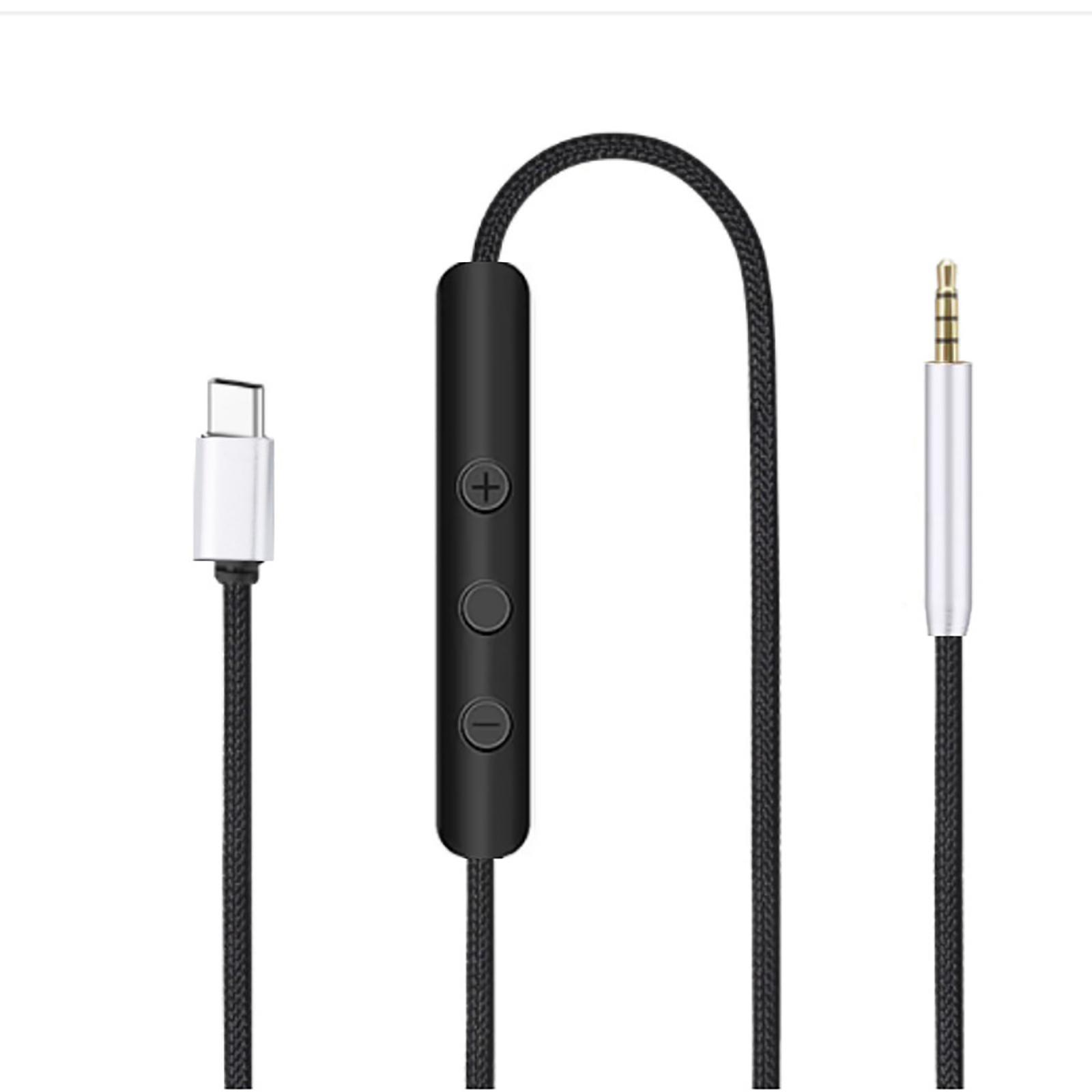 

Reliable USB C Cable for QC25/QC35/QC35II/QC45/NC700/Y40/Y45/Y50 Headset Type C to 2.5mm Cord with Inline Mic Wire