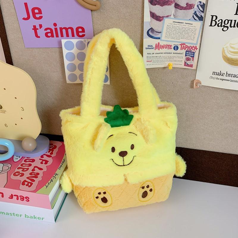 Kuromi Cartoon Plush Handbag: Cute Shoulder Bag & Mobile Phone/Key Storage for Girls