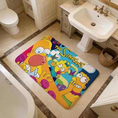Funny S-Simpsons Cartoon Entrance Door Mat Washable Non-Slip Living Room Sofa Chairs Area Mat Kitchen Welcome Doormat
