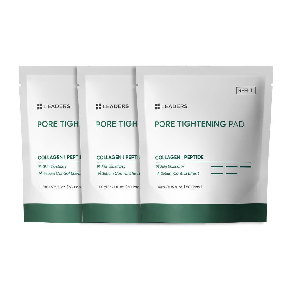 LEADERS Pore Firming Tightening Pad Refill Pore Refining Smoothing 170ml x 3