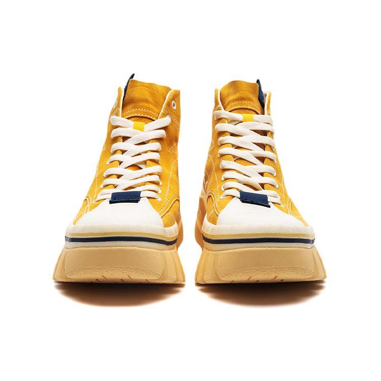 Li Ning Wave High top Casual Shoes Women's Yellow AGCQ258-1