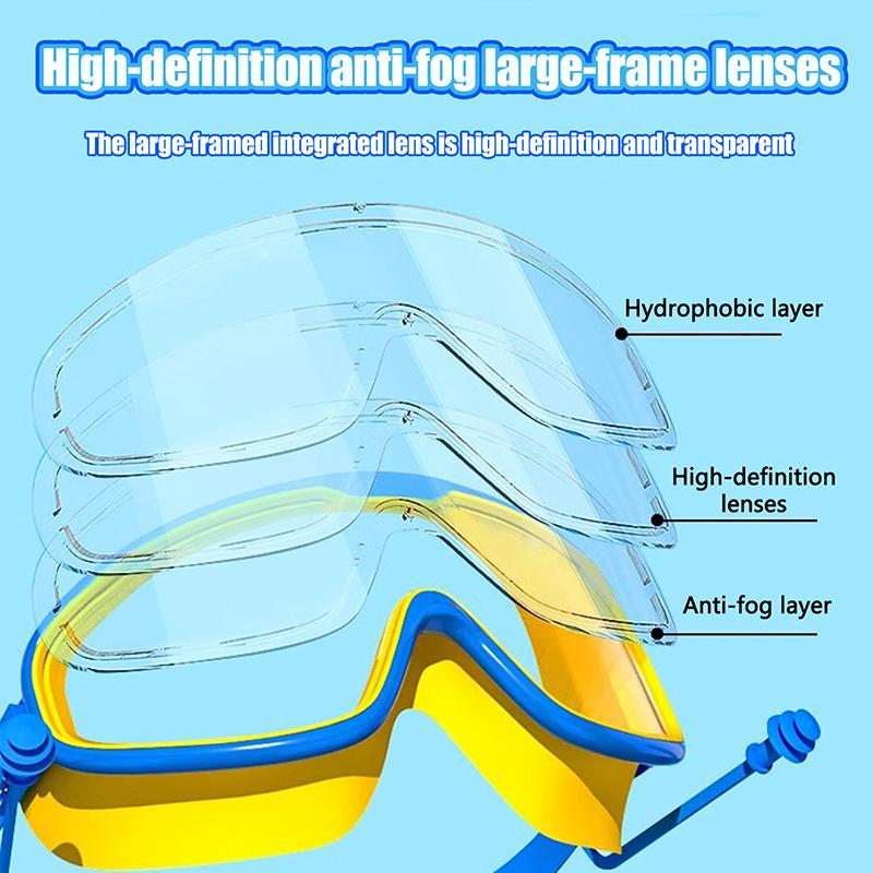 2025 Large Frame Swimming Goggles For Adults Kids High Quality Antifog Swim Glasses Waterproof Multi-Color To Choose