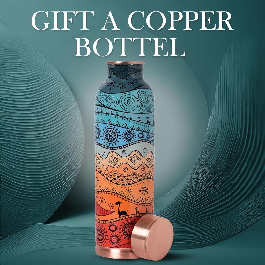 Copper 1 Litre Water Bottle With Leak And Rust Proof Protection For Home And Office Use Ayurveda And Yoga Health Benefits Bottle