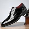 New Men's Pointed Green White Casual Brogues Oxford Shoes Male Wedding Dress Homecoming  Formal Wedding Formal Footwear