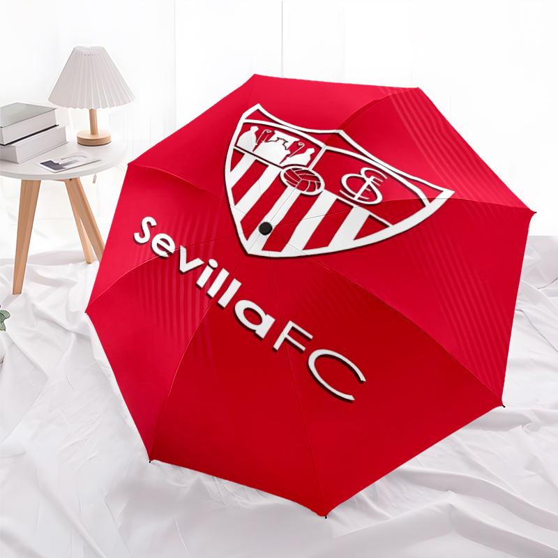 Printed Seville logo Folding Umbrella,Outdoor,Leisure,And Travel Umbrella,Durable Umbrella Fabric,Birthday And Holiday Gift