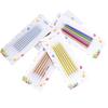 6pcs Metal Gold Silver Birthday Candles DIY Colorful Cake DecorasWedding Baby Shower Supplies Color Cake Topper