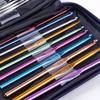 22Pcs Stainless Steel Crochet Hooks Sweater Knitting Needles with Case for Handle Weave Craft Tool