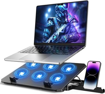 Dizüstü Bilgisayar Soğutucu Ped, Dizüstü Bilgisayar Soğutucu 6 Sessiz Fan 12"-17" Dizüstü Bilgisayarlar İçin, Dizüstü Bilgisayar Soğutucu Standı, Oyun Dizüstü Bilgisayar Fanlı Soğutucu Ped İnce