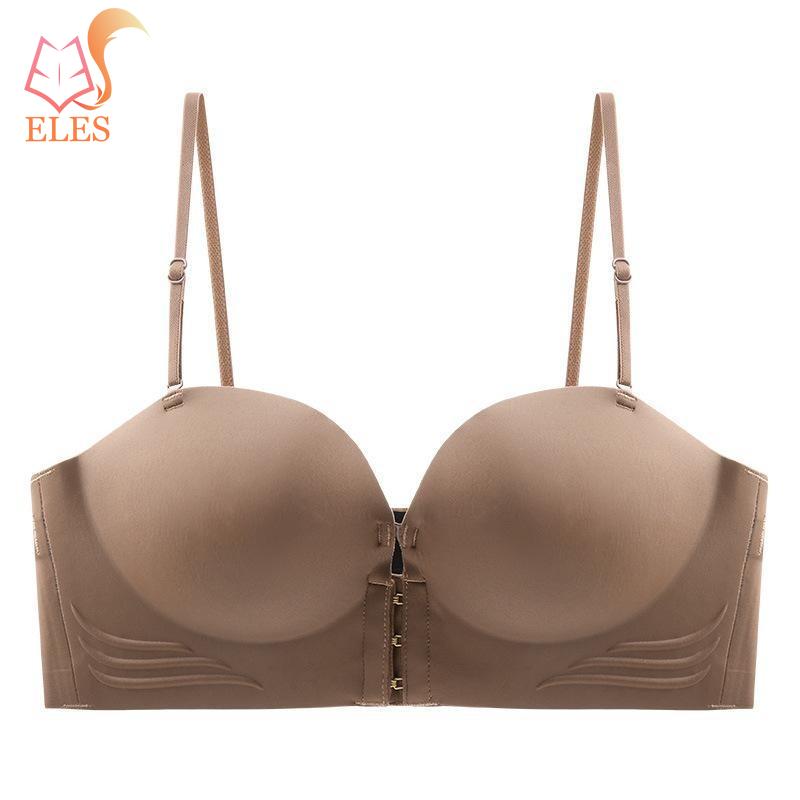 Push-up Bra Thickened Sponge Front Buckle Bra Women's Sexy  Spaghetti Straps Push-up Underwear Bras