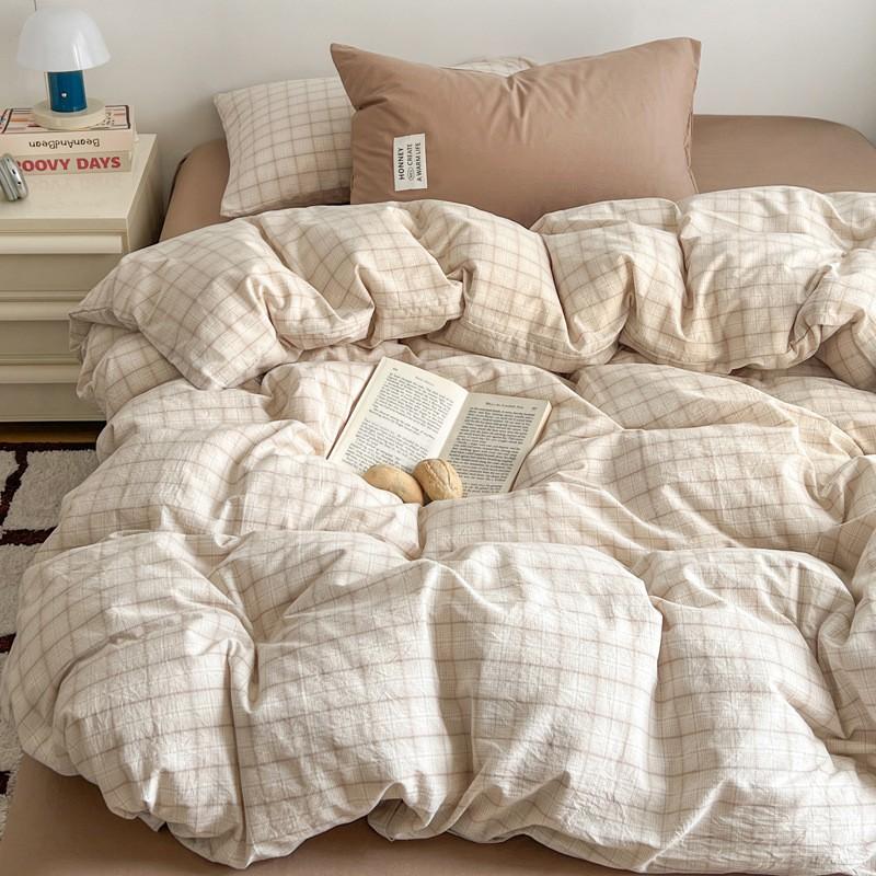 100% Cotton Bedding Set Ins Style Geometric Soft Breathable All Season Use