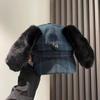Unisex Beret with Puppy Ear Painter Hat British Cabbie Hat for Autumn Winter Flat Hat for Daily Wear Cabbie Hat