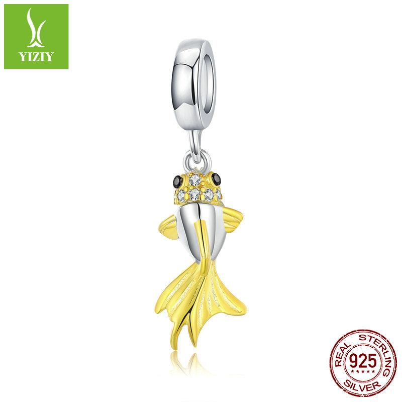 Vergoldetes 925er Sterlingsilberarmband mit Perlen-Accessoires, Love Bee DIY-Perlenanhänger.