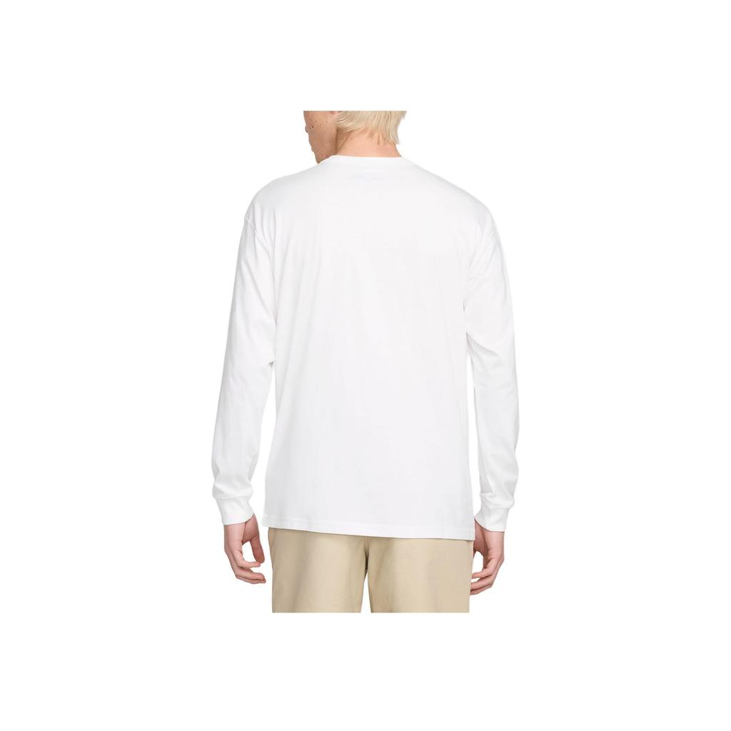Nike Sportswear Loose Fit Long Sleeve Crew Neck T-Shirt Men Tops White Faux-Fur HV4908-100