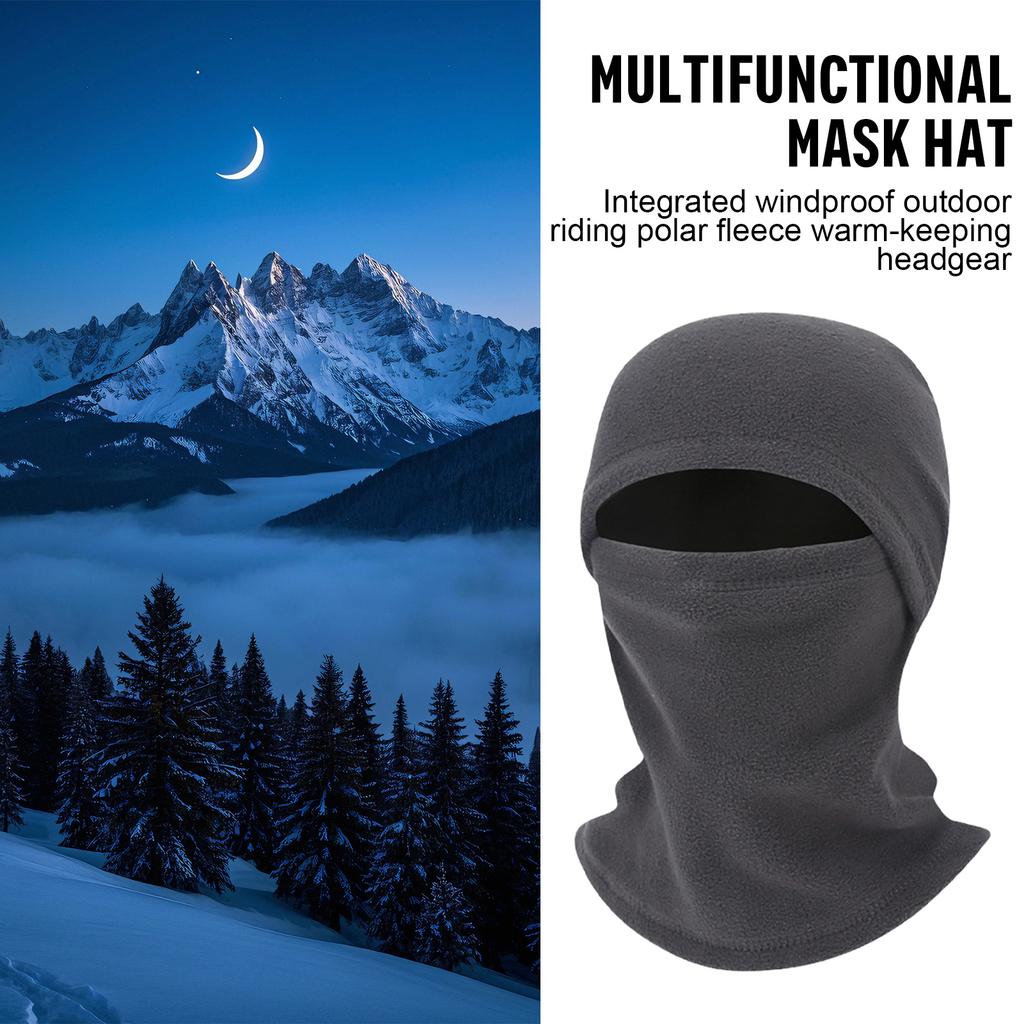 Windproof Fleece Mask for Winter Outdoor Riding Sports Skiing Multi-Functional Thermal Face Cover