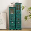 American Solid Wood Narrow Five-Drawer Sideboard and Bedside Cabinet