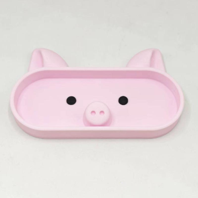 

1pc Pink Pig-Shaped Organizer Tray,Suitable for Eyeglasses, Jewelry & Small Accessories -Desk Decor, Office - Holder for Glasses