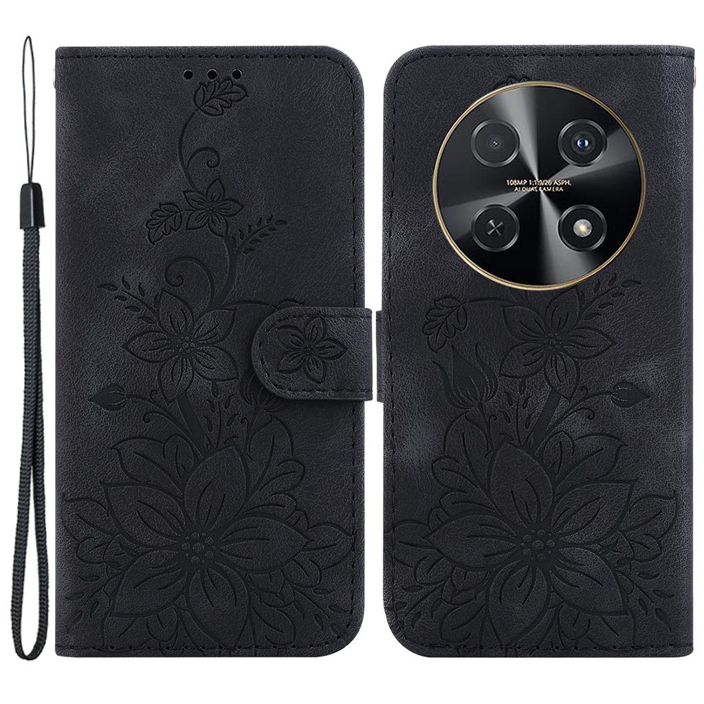 For Huawei nova 12i 4G Wallet Case PU Leather Phone Cover Flower Imprinted