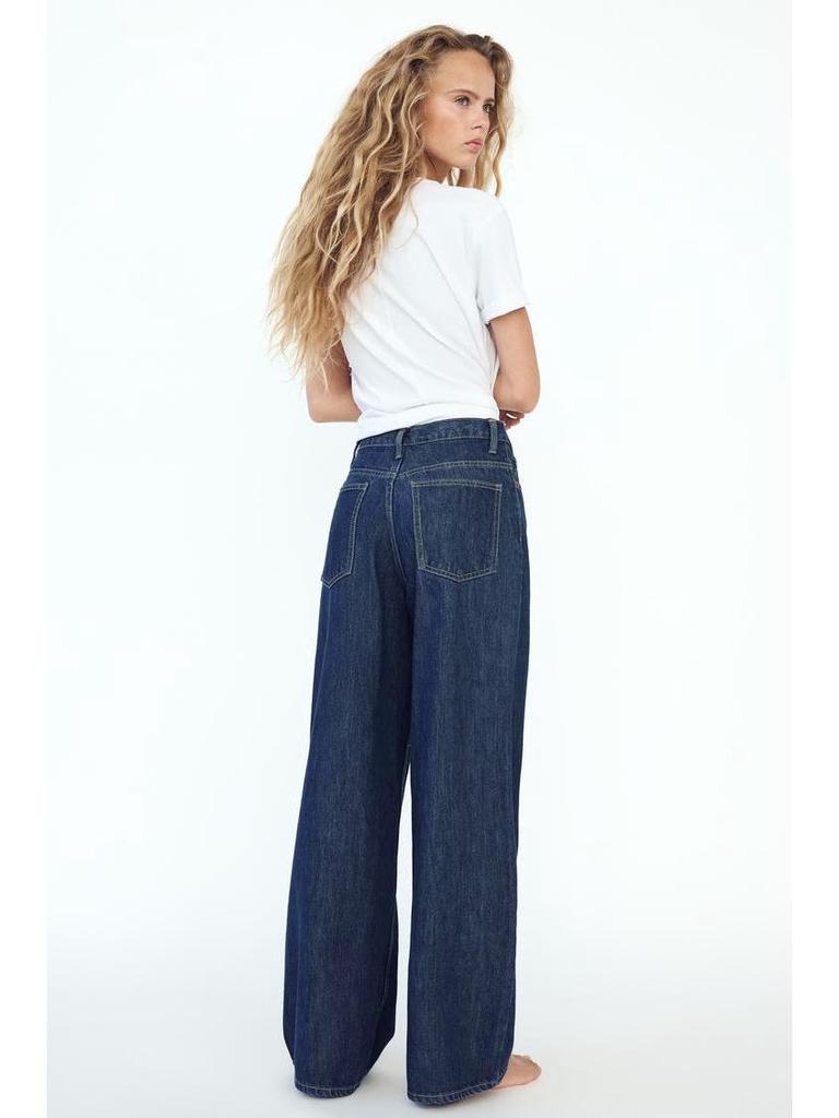 European & American Women's High-Waisted Personality Straight-Leg Jeans