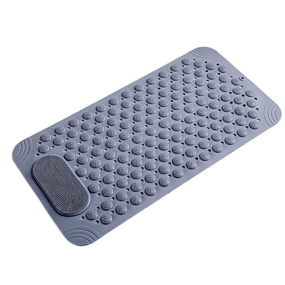 

Anti-drop Non-Slip Floor Mat Draining Hole Shower Foot Scrubber Foot Massage Pad Bath Wash серый