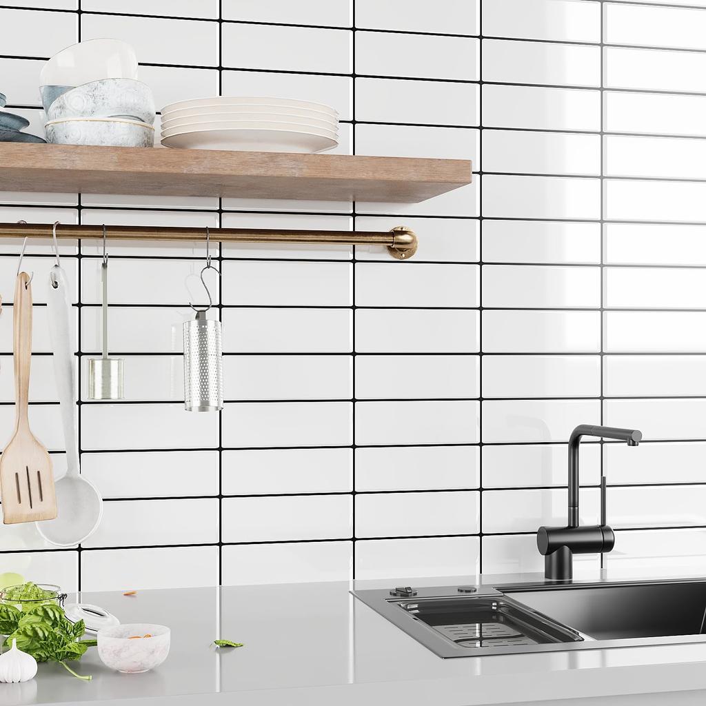 VEELIKE 24er Set Fliesenaufkleber, wasserdicht, 3D-Tapetenaufkleber, Fliesenaufkleber, Fliesenaufkleber, Küchenmosaikfliesenaufkleber, Fliesenwandpaneel, Fliesen-Remake-Blatt