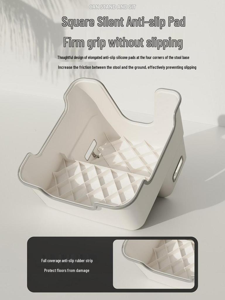 Kids' Anti-Slip Step Stool: Footrest & Washstand for Tooth Brushing