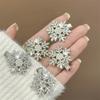 Plush Snowflake Hair Clips Korean High-end Side Hairclips Christmas Atmosphere Accessories Fried Dough Twists Braid Hair Clip