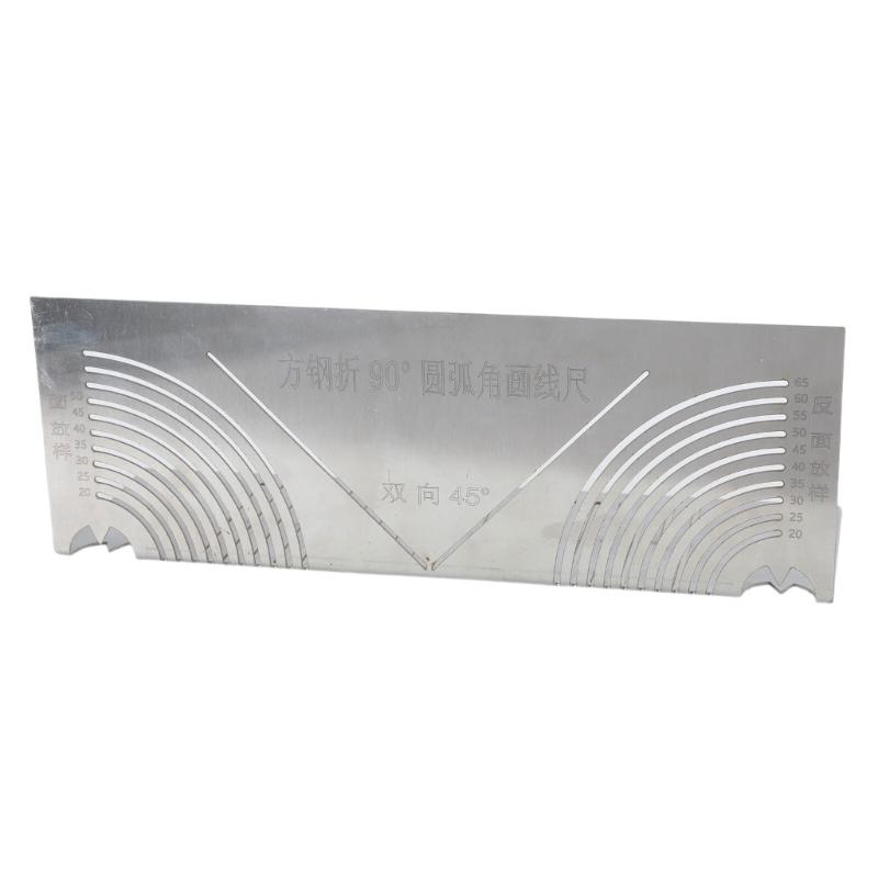 Rounded Corner Drawing Ruler Square Tube Multifunctional Folding Right Angles Drawing Tool Line Drawer Drawing Ruler