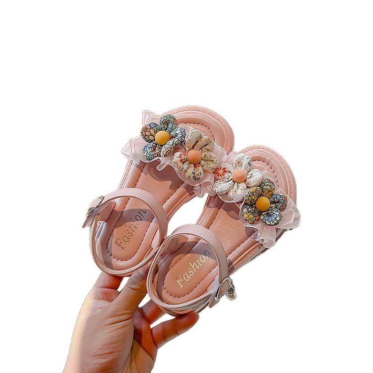 2025 new Xiaoxiangfeng girls sandals summer fashion soft sole children's girls princess shoes foreign style beach sandals