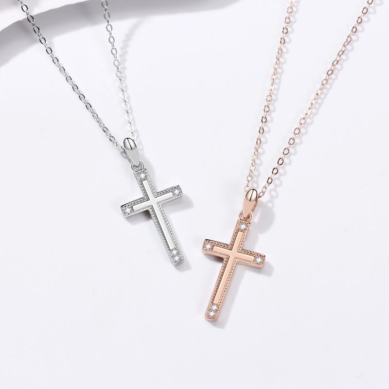 Cross Necklace Female Collarbone Chain Niche Design Simple Temperament Jewelry Premium Durable Quality Useful Practical