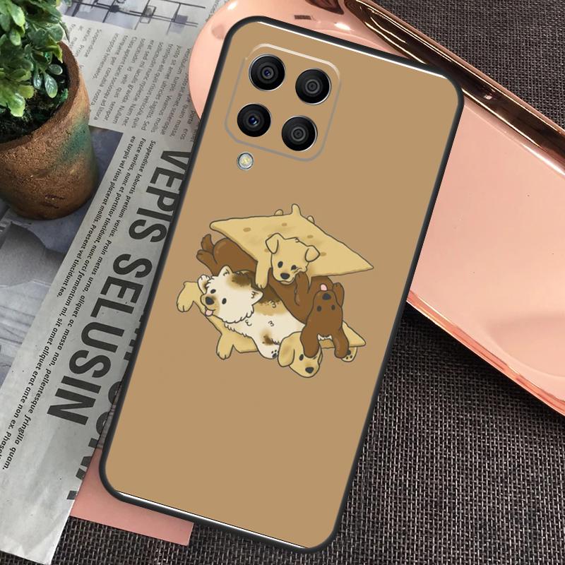 Cartoon Samoyed Dog For Samsung Galaxy M34 M54 M14 M53 M33 M13 M12 M32 M52 M20 M15 M55 M21 M51 M30s M31s Case