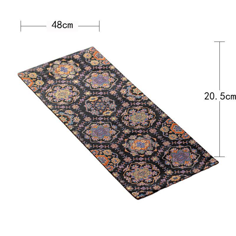

Brocade Embroidery Double-sided Thickened Tea Table Mats Antique Drink Coaster Household Dinner Table Cloth Mat Cafes Craft