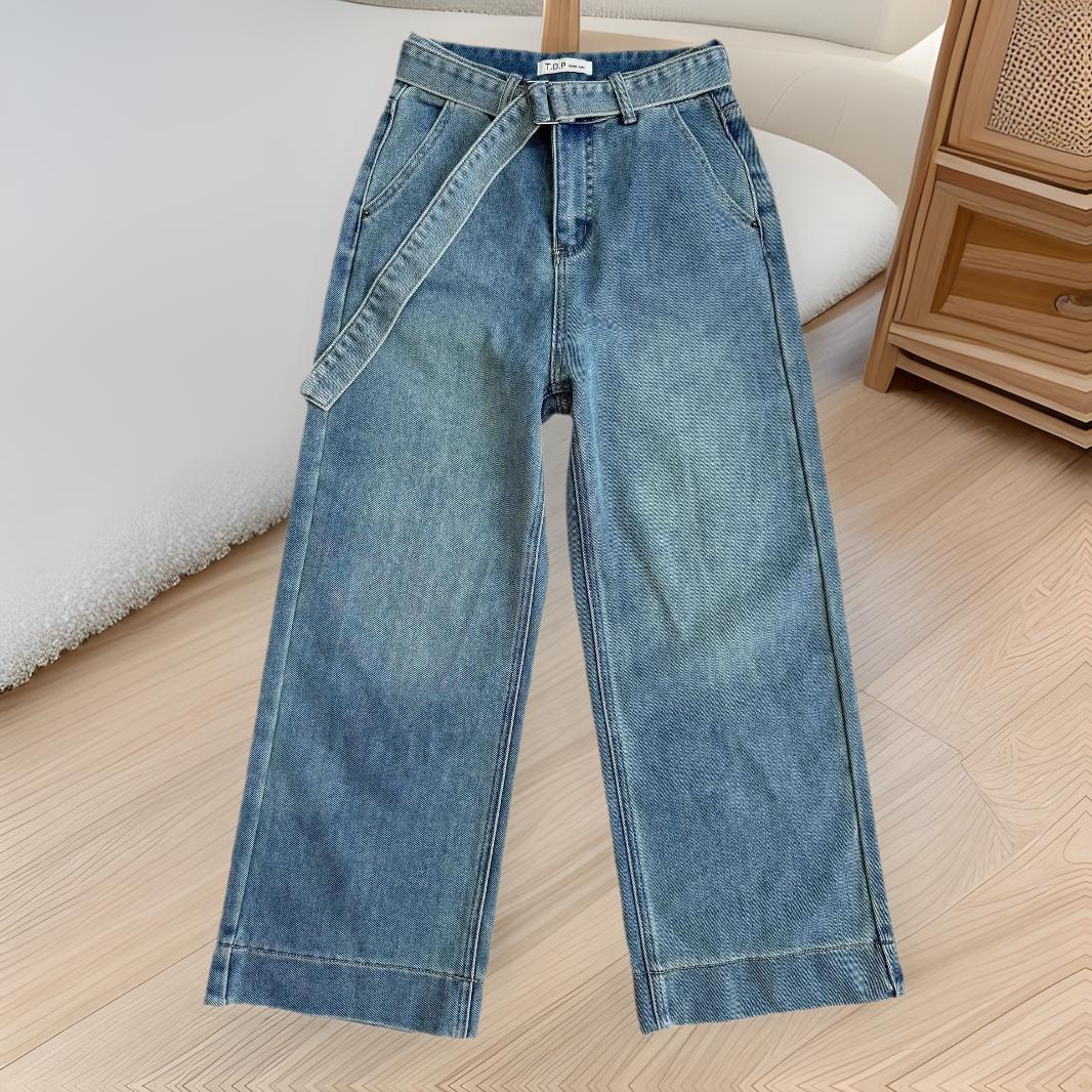 

New Winter Arrival: European Style Slimming Fleece-Lined Jeans with Belt 26