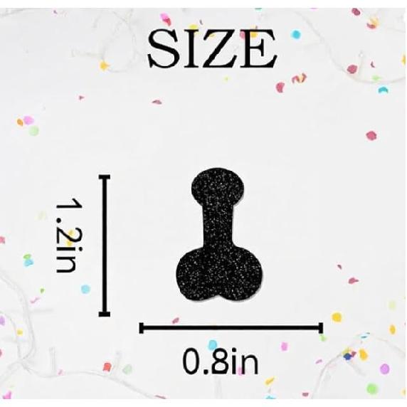 Funny Bachelor or Birthday Party Confetti, Black Glitter, Carnival theme, Engagement and Wedding Party Bachelor Party Table Decoration Double-sided