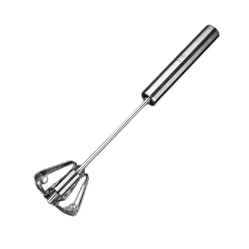 316 Stainless Steel Semi-Automatic Egg Beater, Household Manual Egg Whisk, Handheld Cake Baking Tool