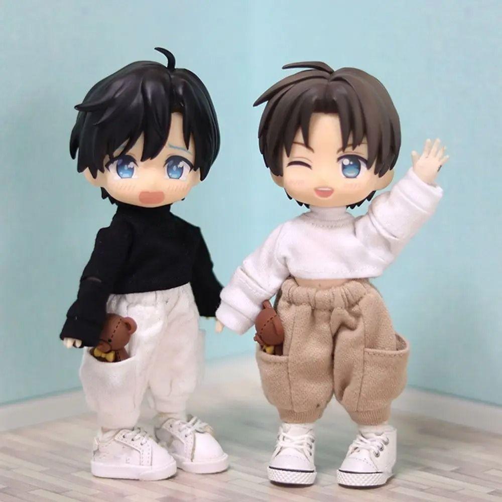 Cartoon Bear OB11 Doll Pants with Pockets Dolls Clothes Fashion 1/12 Doll T-shirt  Doll Accessories