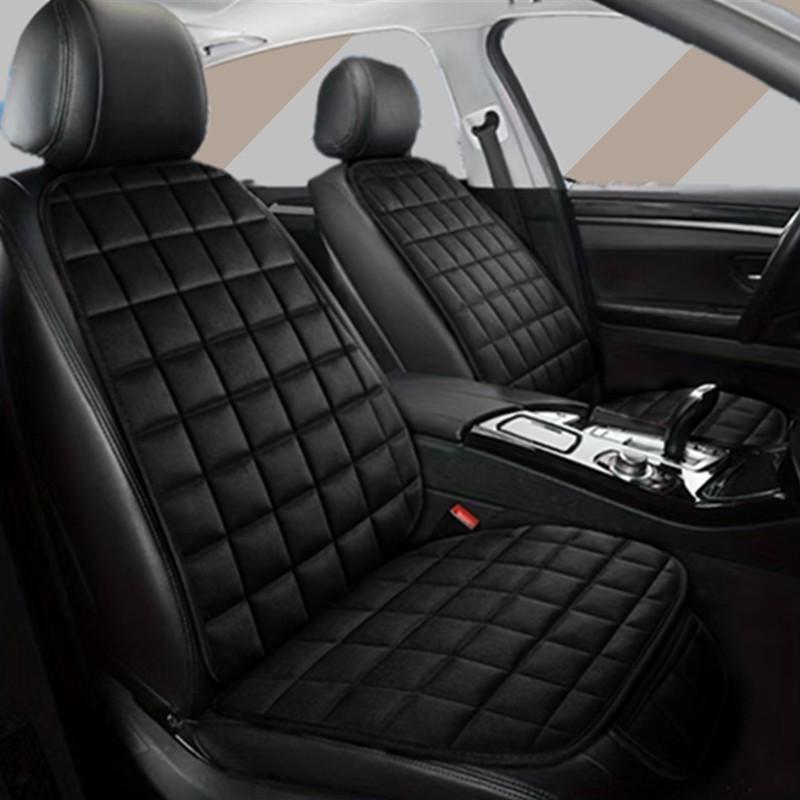 Universal Non-Slip Crystal Velvet Car Seat Cushion with Backrest for All Seasons