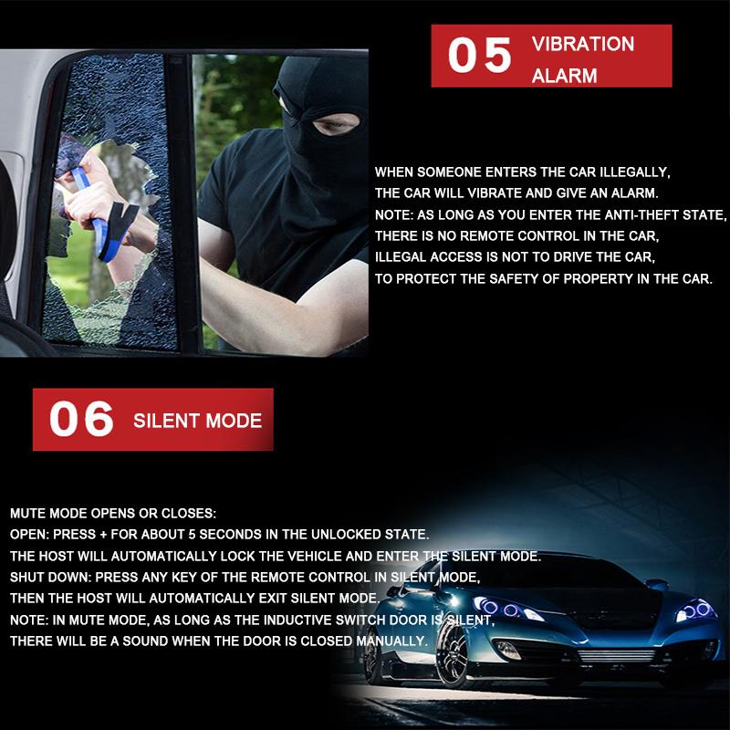 Car Engine Fingerprint Push Start Button Lock Keyless Entry Start Stop Ignition Remote Tail Box Function