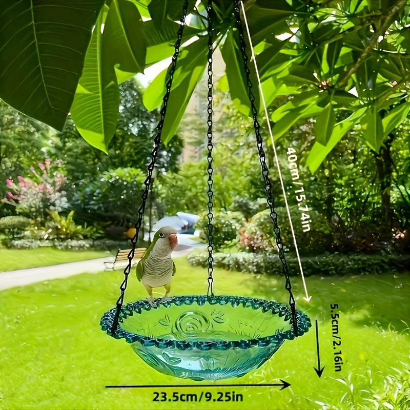ORNAMENTAL SUSPENDED BIRD FEEDER - Vibrant Bird Bath Featuring A Chain, To Put Together Hummingbird Present, Suspended Tree & Outdoor Garden Ornament