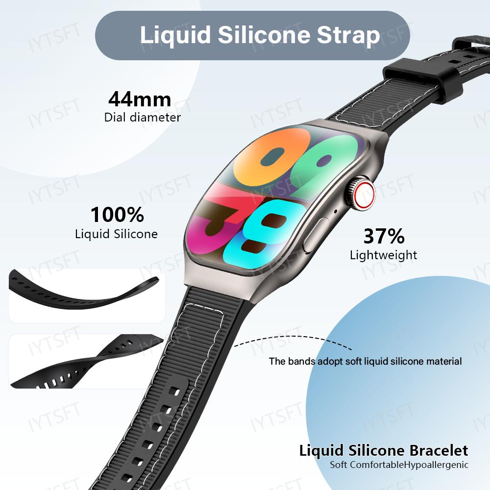 LAXASFIT New Bluetooth Call Smart Watch for Men 2.01" HD Curved Screen Sports Watch Health Monitor Smart Watch for Android iOS 2