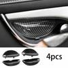 Inner Door Bowl Cover Trim 4PCS ABS Carbon Fiber Fit For Cadillac CT5 2019-2020
